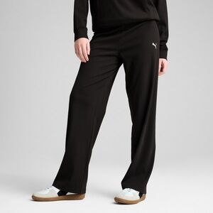 Puma Womens Black Ribbed Sweatpants, M, NWT